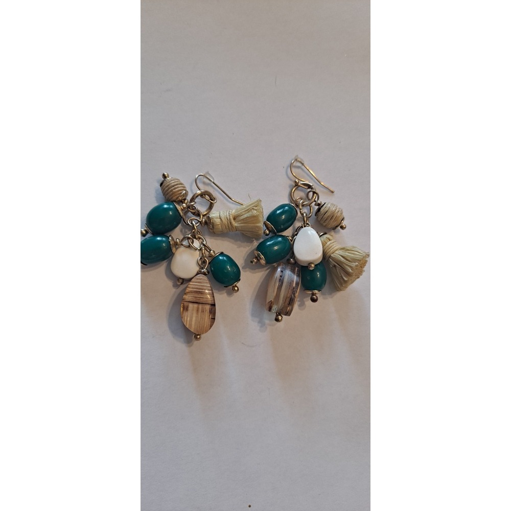 Faux Turquoise Women Earrings Multi Color Beads Drop Down Fashion Earrings...